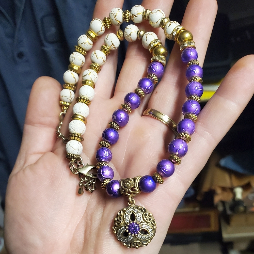Amethyst Necklace, Handmade